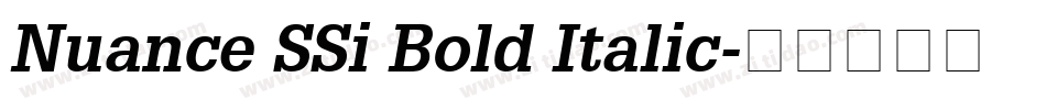 Nuance SSi Bold Italic字体转换